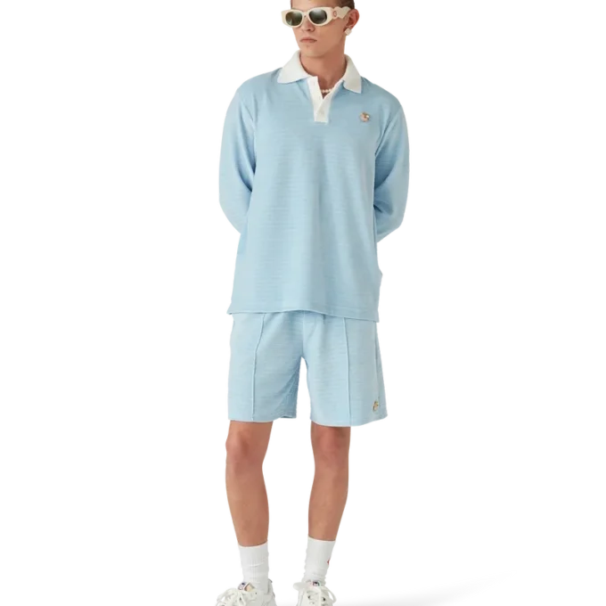 Velour Stripe Pique-skjorte