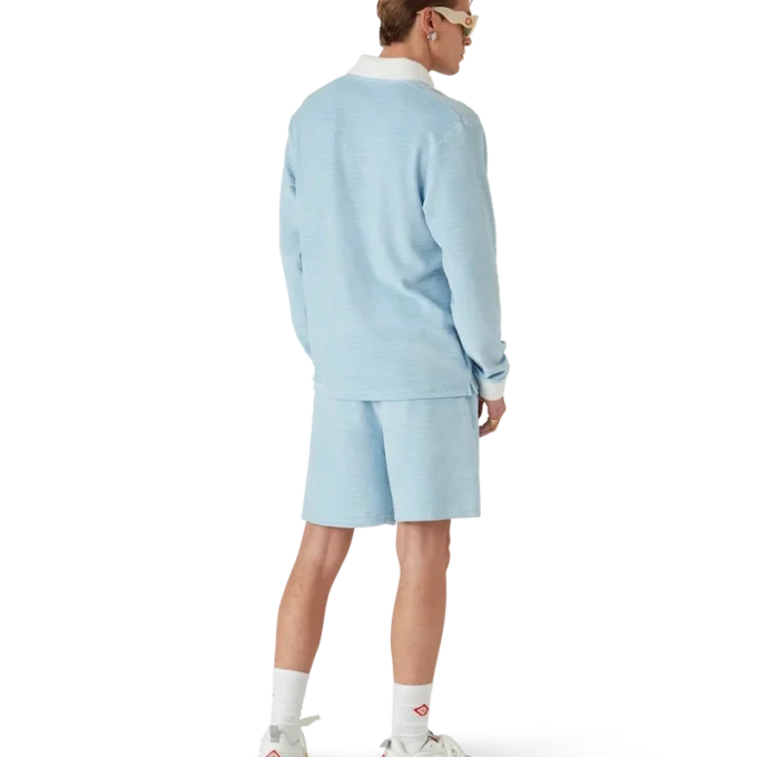 Velour Stripe Pique-skjorte