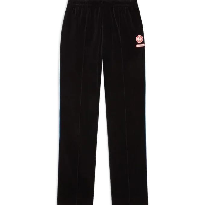 Velour-treningsbukse med gradientpiping