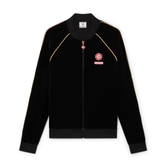 Velour-treningsjakke med gradientpiping