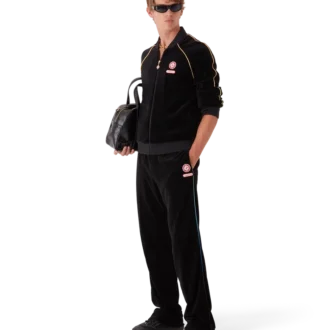 Velour-treningsjakke med gradientpiping