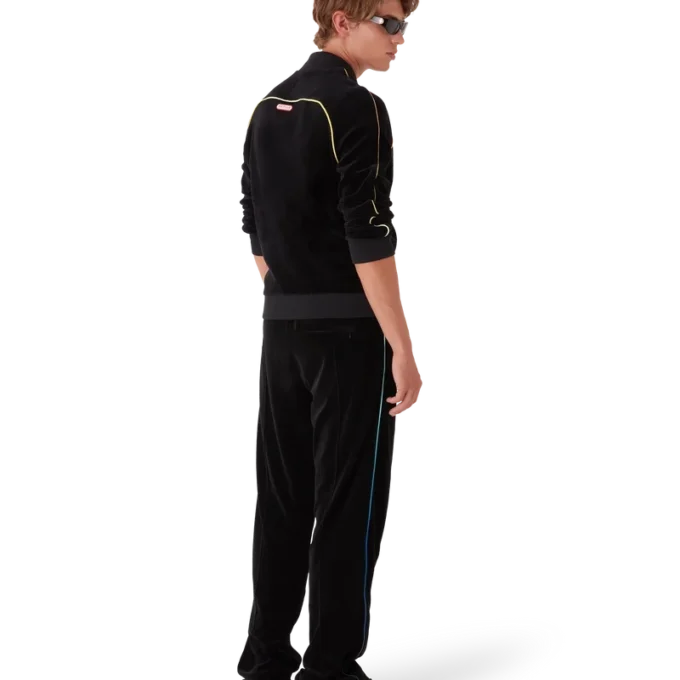 Velour-treningsjakke med gradientpiping