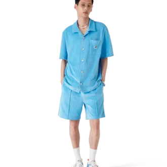 Velourstripete shorts