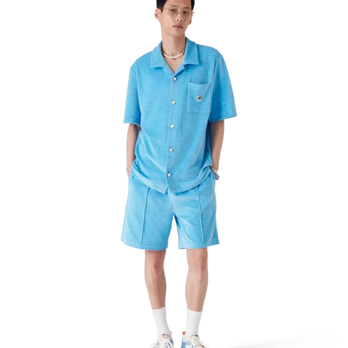 Velourstripete shorts