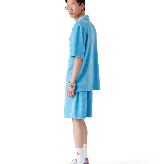 Velourstripete shorts