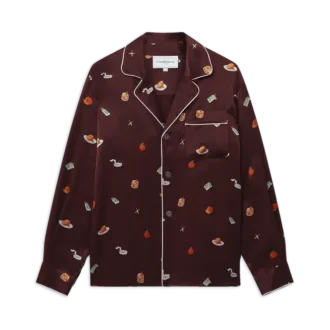 Vices pyjamaskjorte i silkesatin