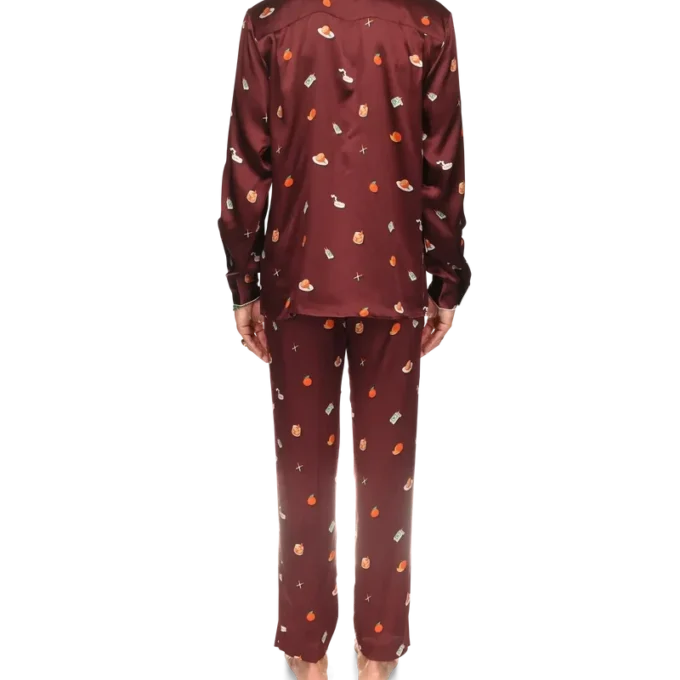 Vices pyjamaskjorte i silkesatin