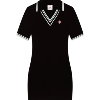 Viskose-kjole med V-hals