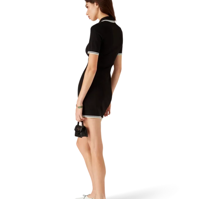 Viskose-kjole med V-hals