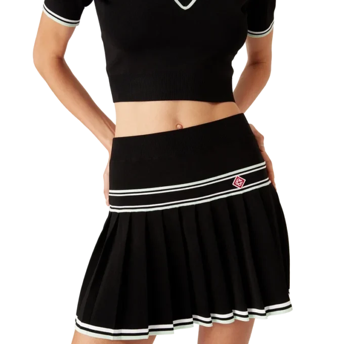 Viskoseplissert miniskjørt