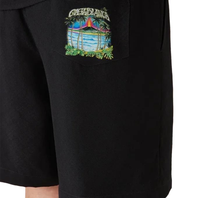 Volcano Jacquard Silk Shorts