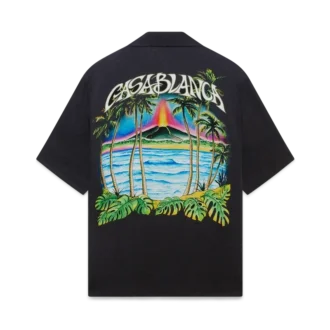 Volcano kortærmet klassisk skjorte i jacquard