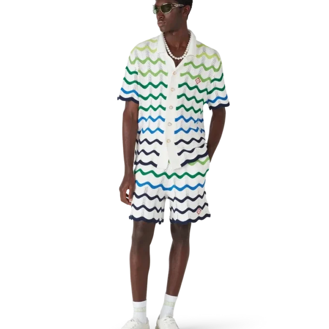 Wave strikkede shorts