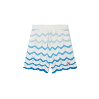 Wavy Gradient Crochet Shorts