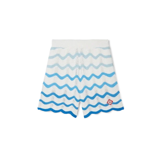 Wavy Gradient Crochet Shorts