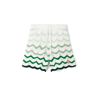 Wavy Gradient Crochet Shorts