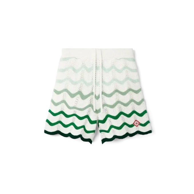 Wavy Gradient Crochet Shorts