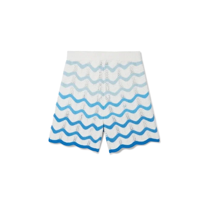 Wavy Gradient Crochet Shorts