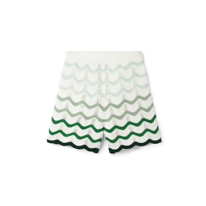 Wavy Gradient Crochet Shorts