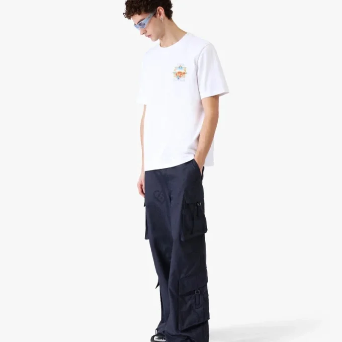 White Flower Court Icon kortærmet T-skjorte