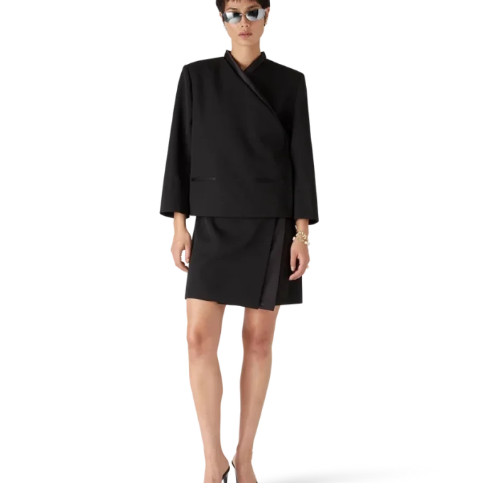 Wool Tailoring Wrap Skjørt